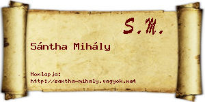 Sántha Mihály névjegykártya